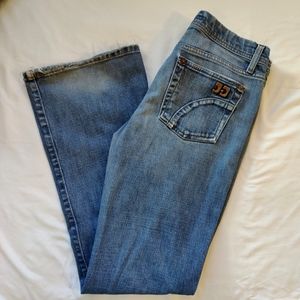 Joe's Provocateur jeans, medium distressed blue, boot cut. Size 28